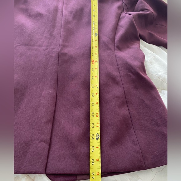 EUC Ann Taylor Factory plum purple blazer jacket contemporary 80’s look coat 12 - Picture 9 of 12